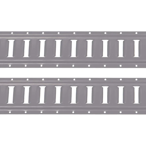 8' Horizontal E-Track Gray Painted | 2-Pack