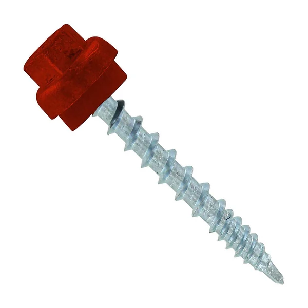 ST Fastening #10 x 1-1/2" ZXL Woodbinder Metal Roofing Screw - Rustic Red, Pkg 250