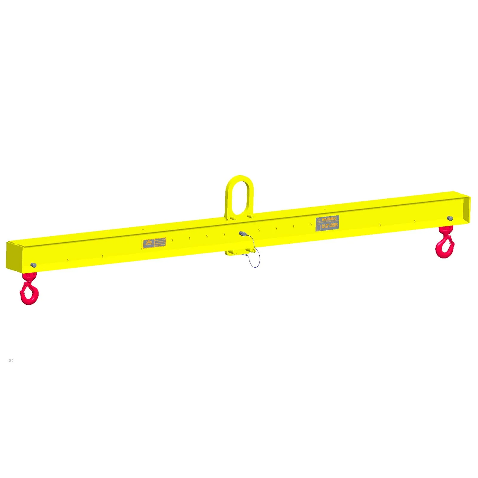 Standard Adjustable Lifting Beam w/ Swivel Hooks - 4,000 Lb. Capacity - 4' to 6' Spread