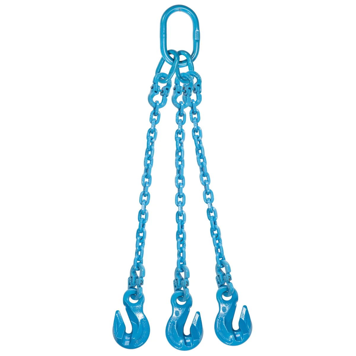 9/32" x 4' Pewag 3 Leg Chain Sling w/ Grab Hooks - Grade 120