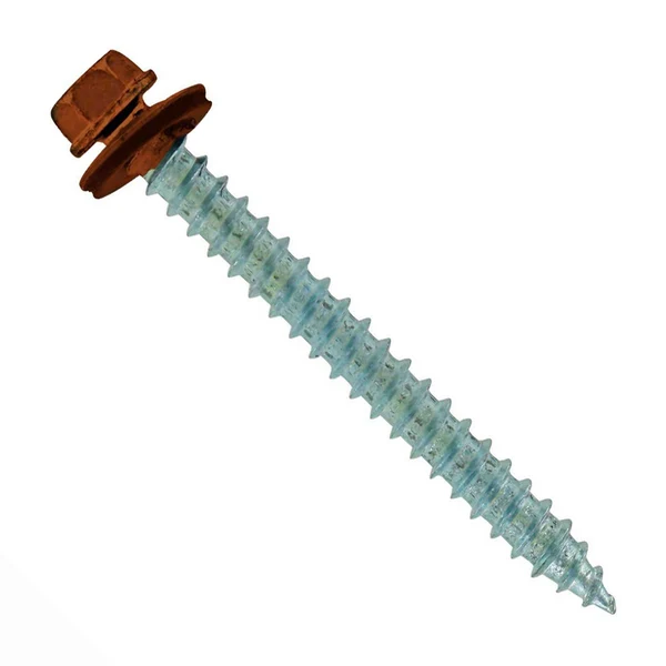ST Fastening #14 x 2-1/2" Type 17 Woodbinder Metal Roofing Screw - Brown, Pkg 250