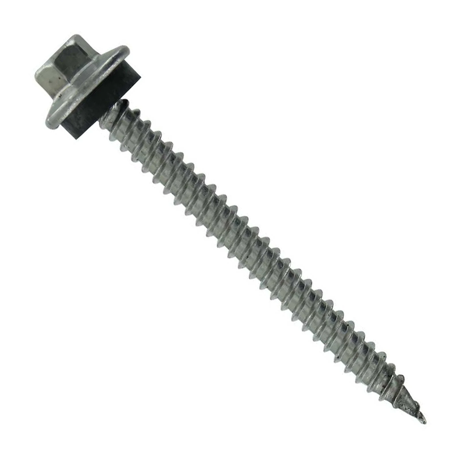 ST Fastening #10 x 2" SS Woodbinder Metal Roofing Screw - Plain Finish, Pkg 250
