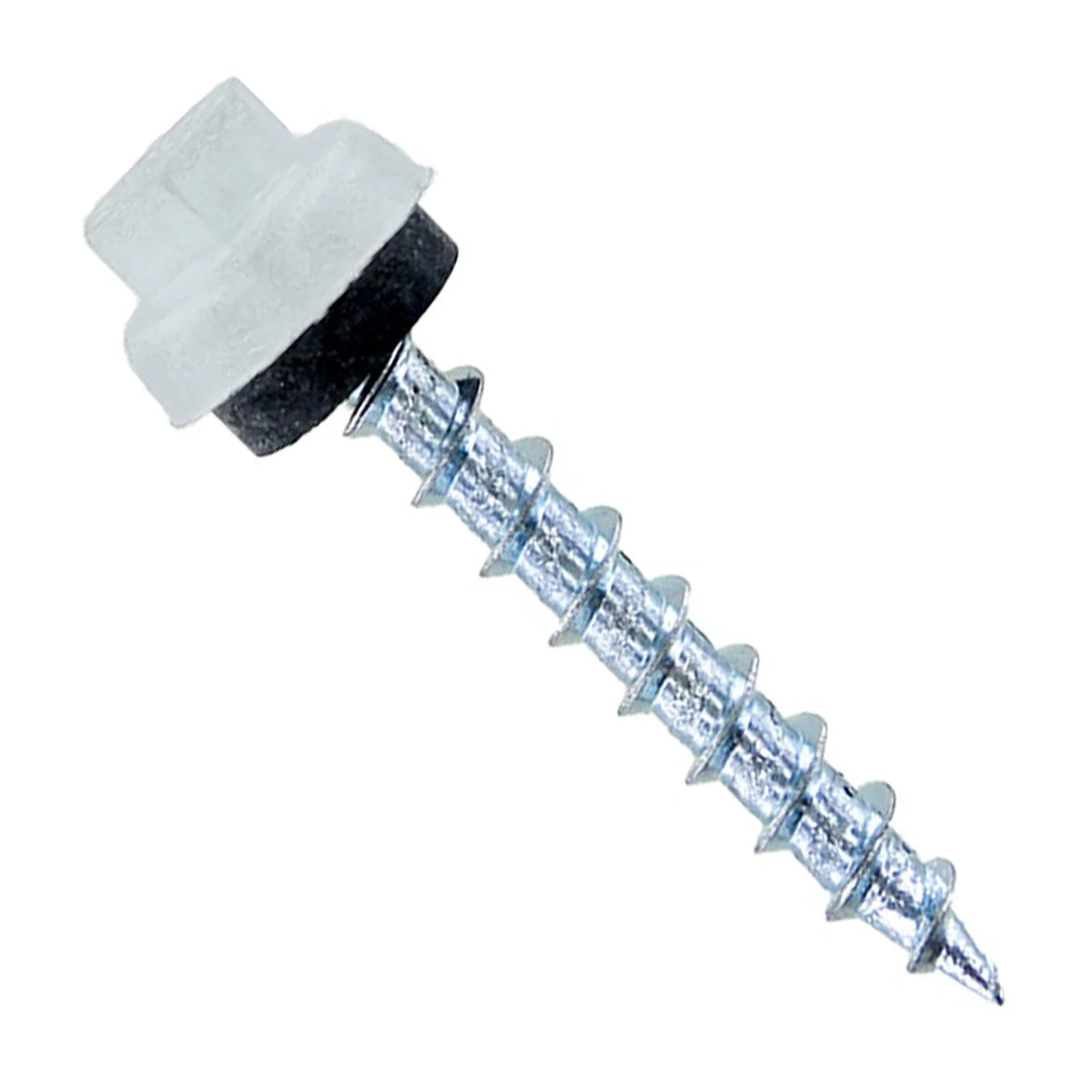 ST Fastening #12 X 1-1/2" ZXL Type 17 Woodbinder Metal Roofing Screw For OSB - Bright White, Pkg 250