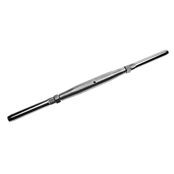 1/4" x 3-3/4" Swage Stud & Swage Stud Stainless Steel Turnbuckle | 3/16" Cable