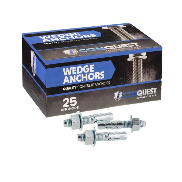 5/8" x 3-1/2" Conquest Wedge Anchors - 304 Stainless Steel, Pkg 25