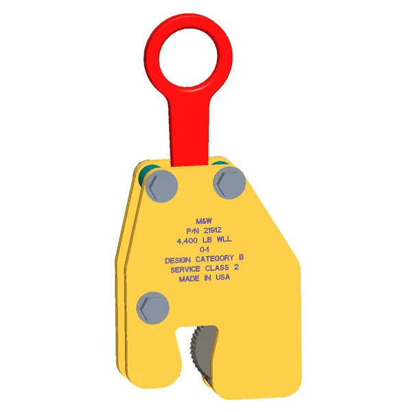 M&W 5.5 Ton Straight Vertical Plate Clamp | 0 - 1.5 Jaw | 22685