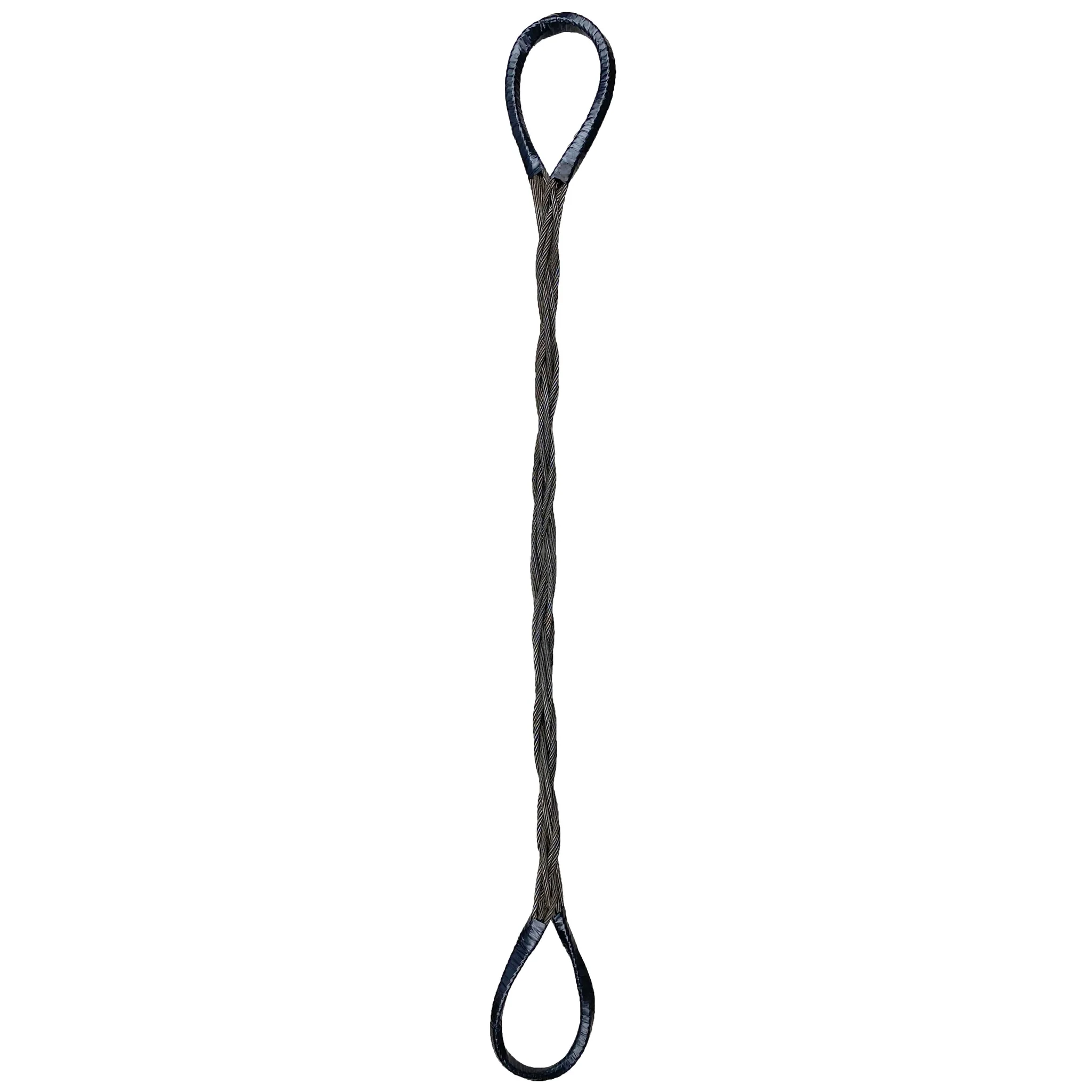 1/2" x 10' Eight Part Braided Wire Rope Sling