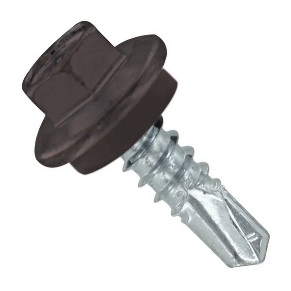 ST Fastening #12 X 3/4" Self-Drilling Maxx Steelbinder Metal Roofing Screw, Hex-Washer Head - Charcoal Gray, Qty. 250