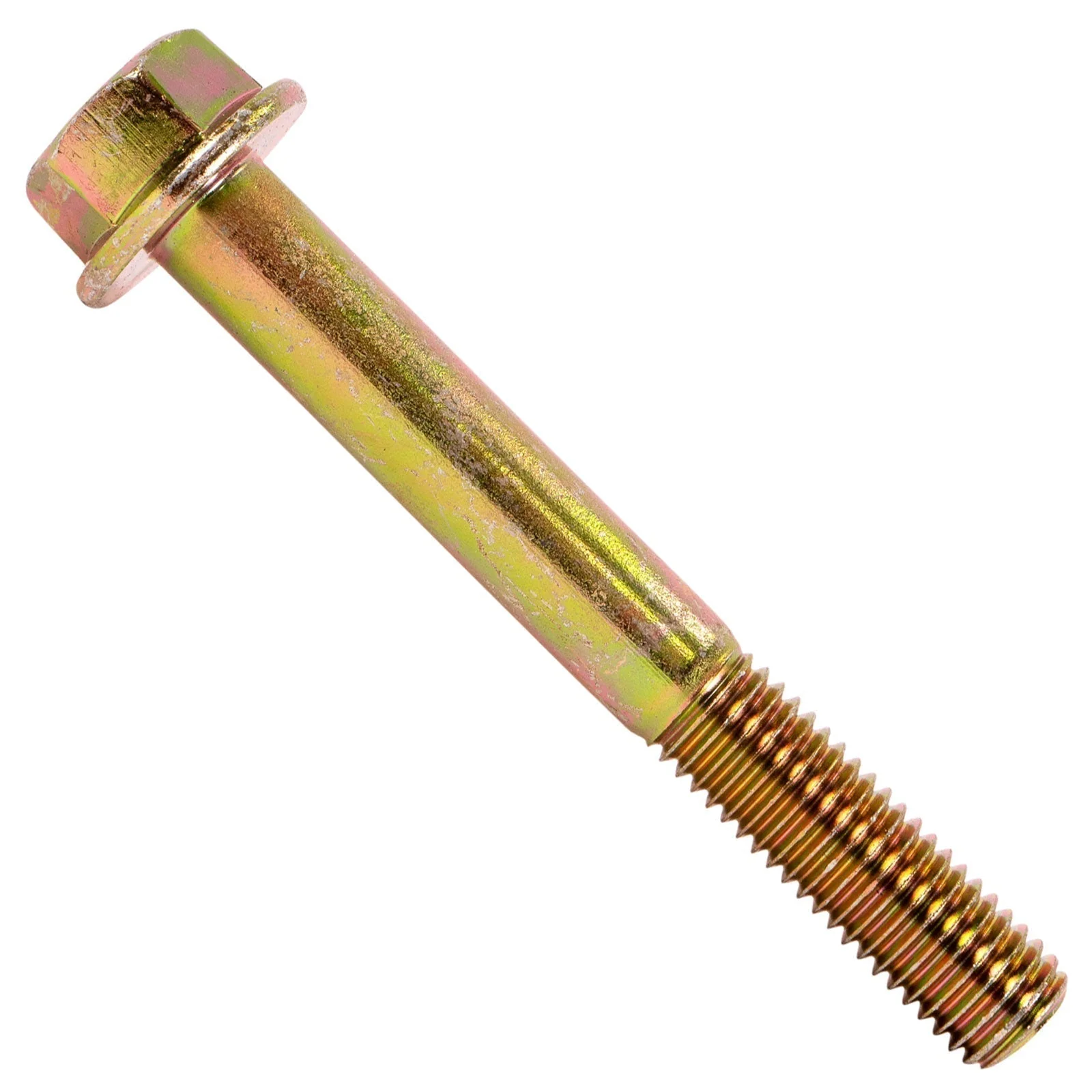 5/8" x 5" Conquest Grade 8 Non-Serrated Flange Bolt - Zinc Yellow