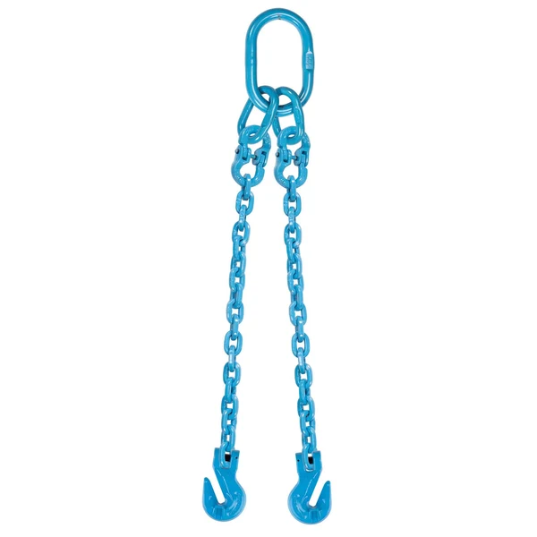 3/8" x 3' Pewag 2 Leg Chain Sling w/ Grab Hooks - Grade 120