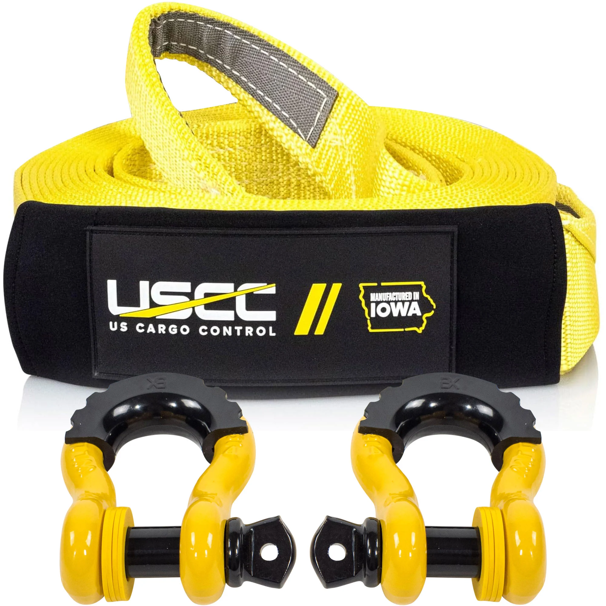 Heavy Duty Tow Strap Recovery Kit | 3" x 20'